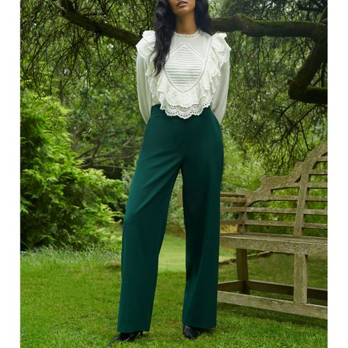 Ivory Frill Front Blouse - Size 14 - Ro & Zo - Modalova