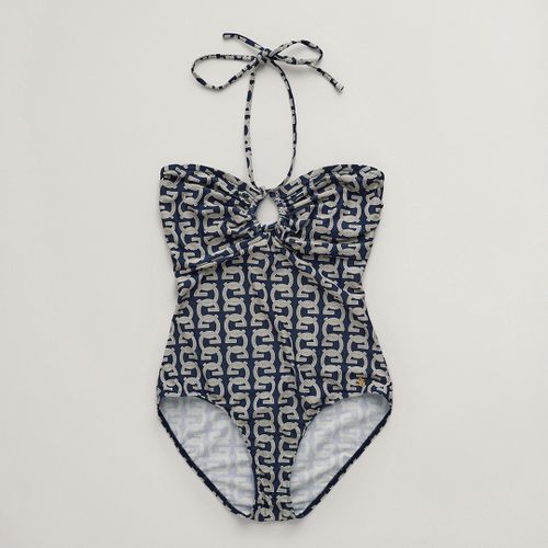 Navy G Pattern Swimsuit - Size S - Gant - Modalova