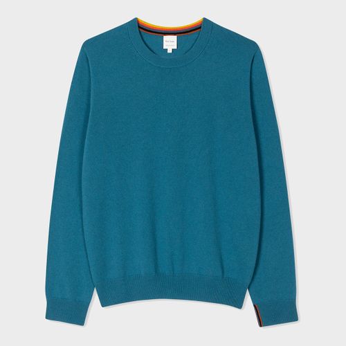 Blue Crew Neck Cashmere Jumper - Size M - Lacoste - Modalova