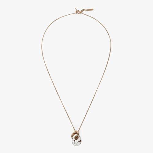 Gold/ Resin Charm Pendant Necklace - Victoria Beckham - Modalova