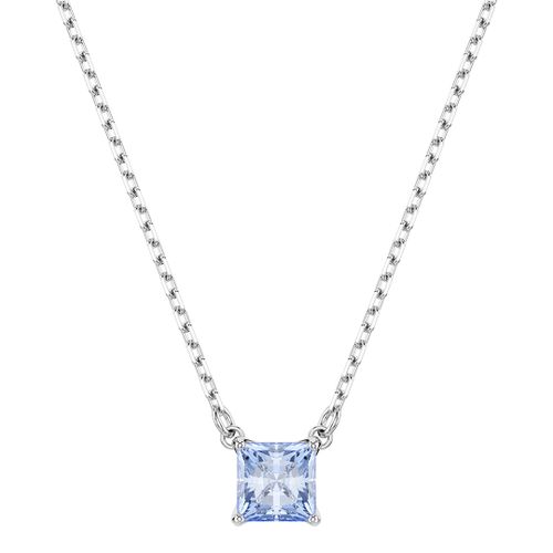 Silver Blue Matrix Necklace - SWAROVSKI - Modalova