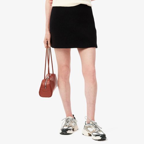 Black Wool Mini Skirt - Lacoste - Modalova