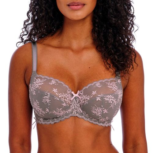 Grey/Pink Offbeate Cadence Underwired Side Support Bra - Size 32E - Freya - Modalova