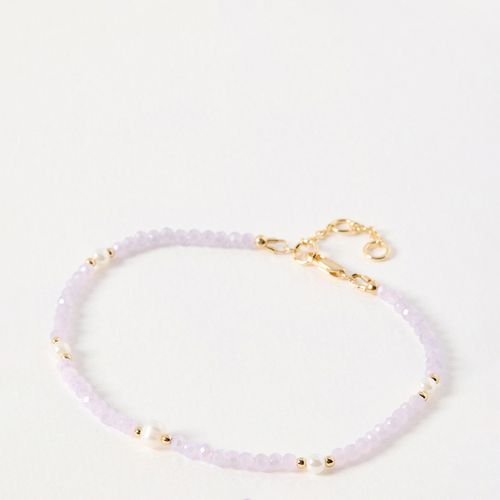 Isabella Purple Beaded & Pearl Bracelet - Oliver Bonas - Modalova
