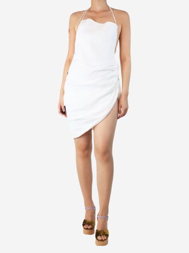 La Riviera ruched linen mini dress - Size 10 - Pre-Loved Jacquemus - Modalova