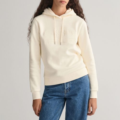 Cream Tonal Shield Cotton Hoodie - Size XL - Gant - Modalova