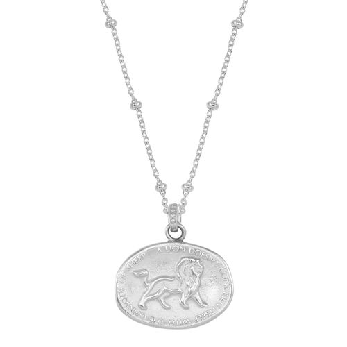 Silver Lion Talisman Necklace - Dower & Hall - Modalova