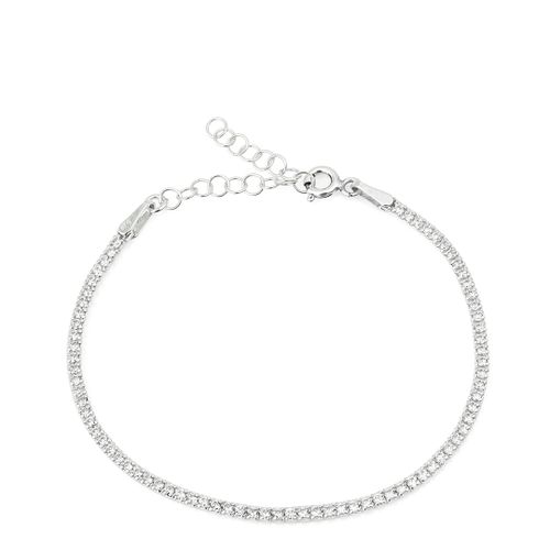 Silver Diamante Bracelet - Elika - Modalova