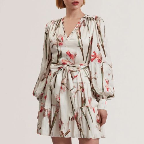 Grey Cuiaba Pleat Detail V-Neck Mini Dress - Size 6 - Ted Baker - Modalova