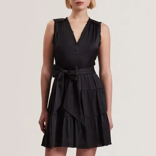 Otiana Pleat Detail V-Neck Mini Dress - Size 10 - Ted Baker - Modalova