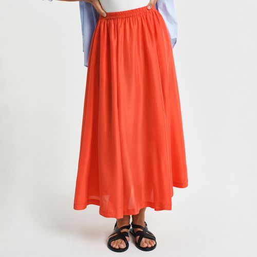 Deep Orange Habotai Silk Skirt - Size 12 - Gant - Modalova