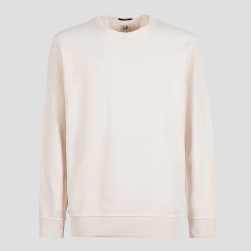 Ecru Crew Neck Cotton Sweatshirt - C.P. Company - Modalova