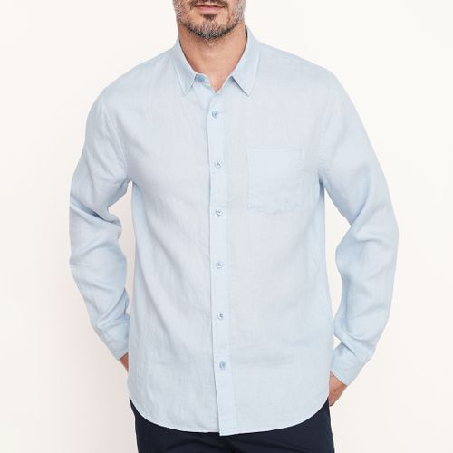 Blue Linen Shirt - Vince - Modalova