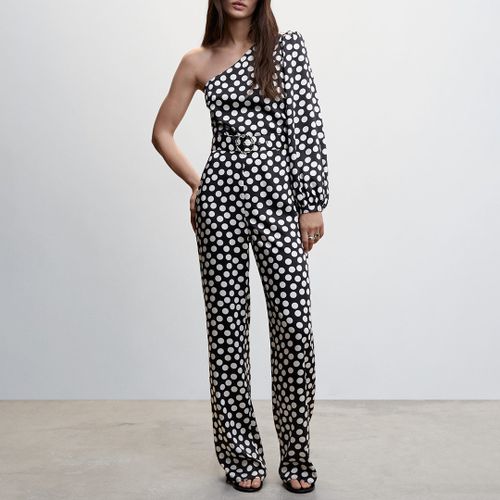 Polka Dots Asymmetric Jumpsuit - Mango - Modalova