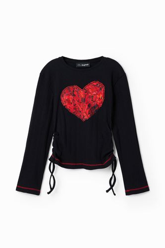 Camiseta fruncidos corazón - Desigual - Modalova