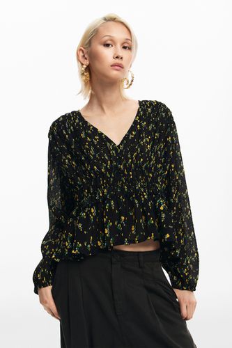 Blusa estampado flores - BLACK - S - Desigual - Modalova