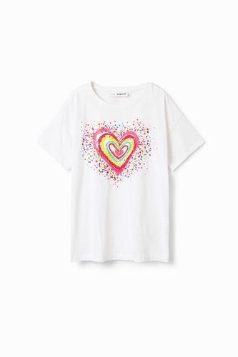 Camiseta corazón lentejuelas - - 7/8 - Desigual - Modalova