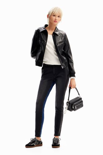 Slim contrast jeans - BLACK - 36 - Desigual - Modalova