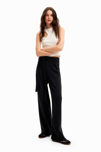 Wide-leg knit trousers - BLACK - L - Desigual - Modalova
