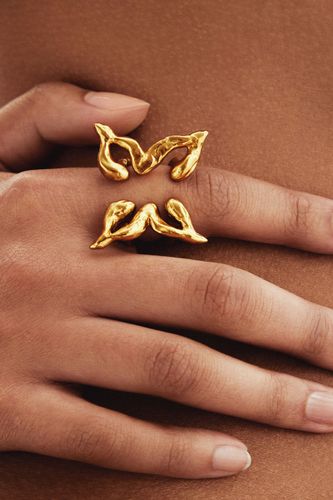Zalio gold plated butterfly ring - - L - Desigual - Modalova