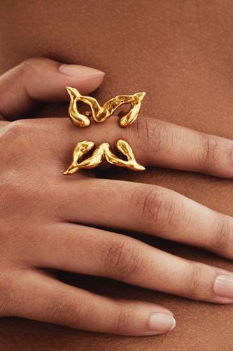 Zalio gold plated butterfly ring - M - Desigual - Modalova