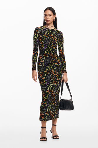 Slim floral dress - BLACK - XS - Desigual - Modalova