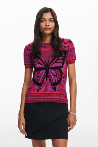 Butterfly knit T-shirt - RED - L - Desigual - Modalova