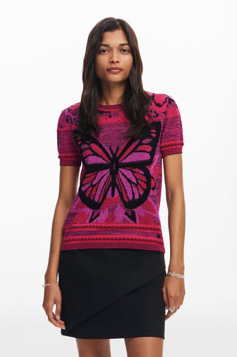 Butterfly knit T-shirt - RED - M - Desigual - Modalova