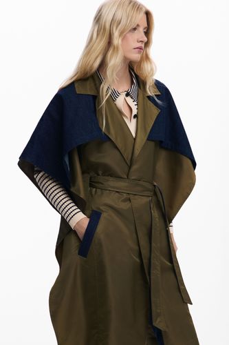 Poncho style trench bimatière - Desigual - Modalova
