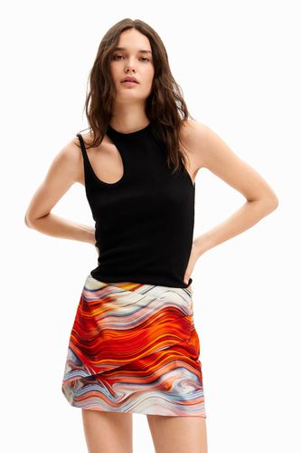 Minifalda cruzada ondas - RED - XL - Desigual - Modalova