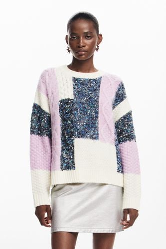 Knit sweater - WHITE - M - Desigual - Modalova