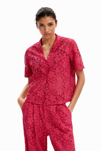 Short lace resort shirt - RED - S - Desigual - Modalova