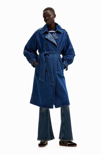 Oversize denim trench coat - M - Desigual - Modalova