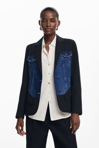 Hybrid trucker blazer - BLUE - 46 - Desigual - Modalova