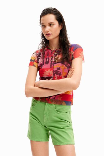 Patchwork floral T-shirt - RED - XL - Desigual - Modalova