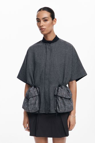 Houndstooth poncho - BLACK - U - Desigual - Modalova