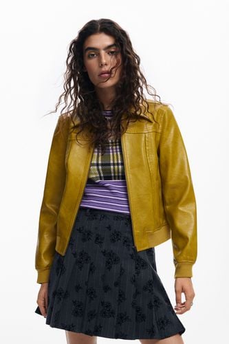 Faux leather biker jacket - L - Desigual - Modalova