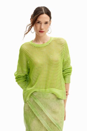 Knit texture sweater - GREEN - S - Desigual - Modalova