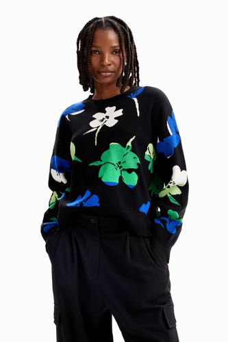 Oversize floral pullover - - XL - Desigual - Modalova