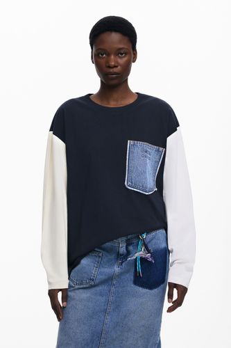 Camiseta bolsillo denim Botter - S - Desigual - Modalova