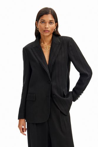 Straight textured blazer - - XL - Desigual - Modalova