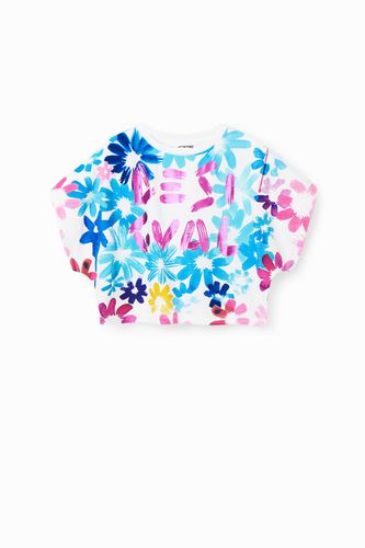 Camiseta cropped flores - 5/6 - Desigual - Modalova