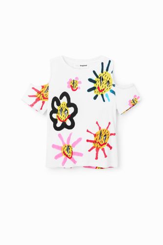 T-shirt découpe soleils - Desigual - Modalova