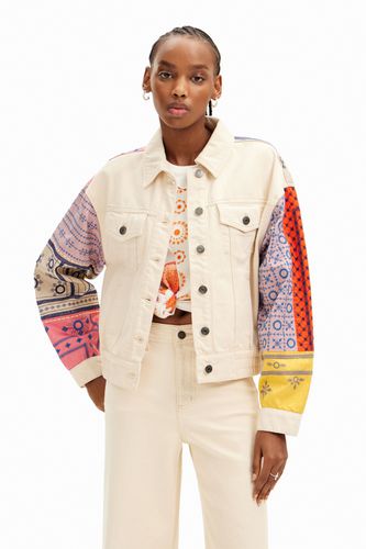 Short embroidered denim jacket - - M - Desigual - Modalova