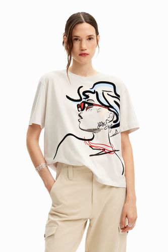 Camiseta lisa con ilustración - - XL - Desigual - Modalova
