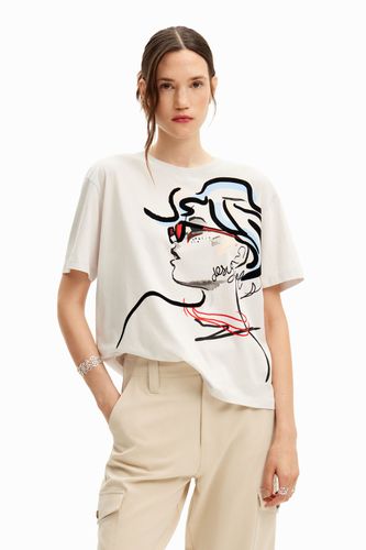 Camiseta lisa ilustración - Desigual - Modalova