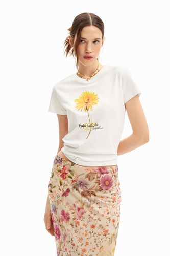 Camiseta de manga corta con flor. - - XL - Desigual - Modalova