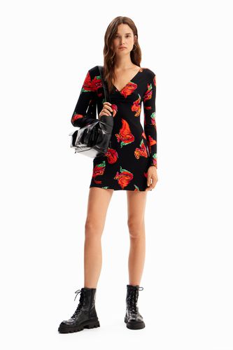 Ribbed floral mini dress - - XL - Desigual - Modalova