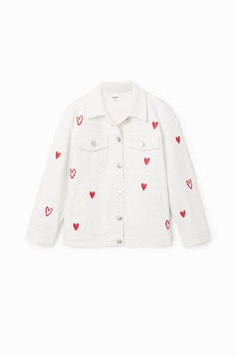 Chaqueta vaquera oversize corazones - - 13/14 - Desigual - Modalova