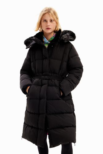 Padded belted coat - BLACK - L - Desigual - Modalova